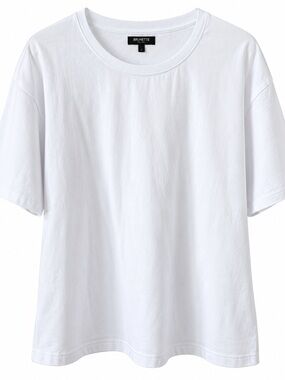 Brunette The Label White Short Sleeve Tee